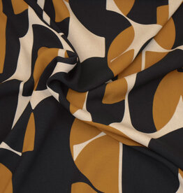 Viscose Xelta abstract roest zwart beige