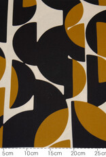Viscose Xelta abstract roest zwart beige