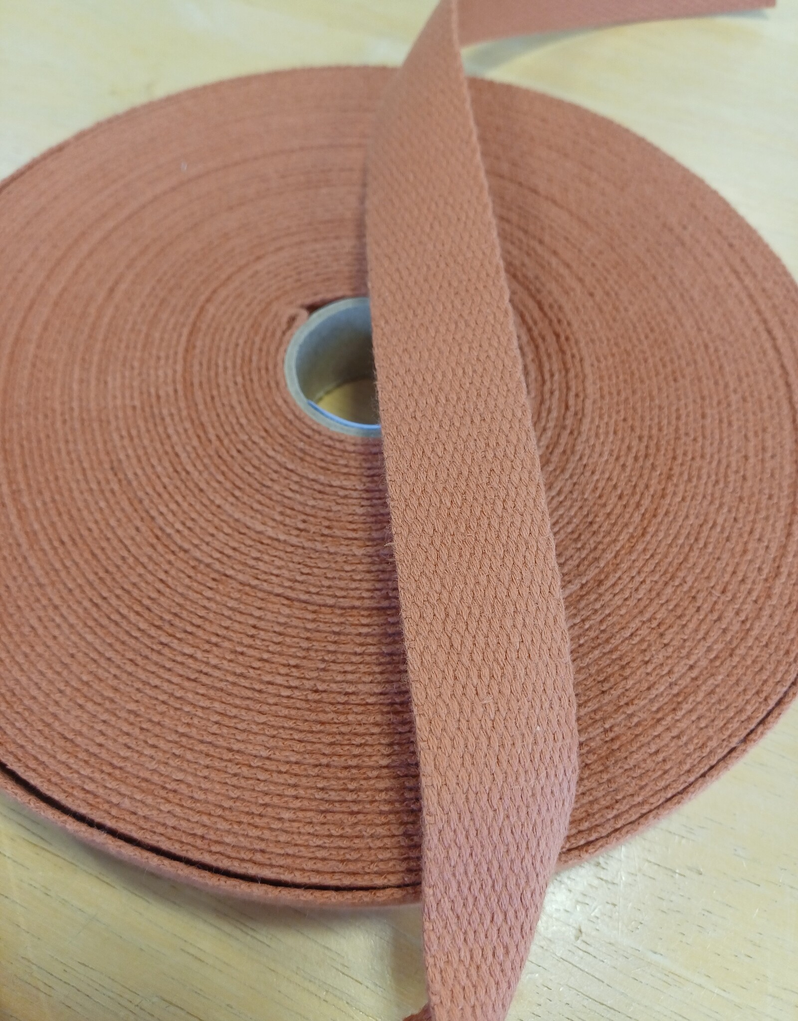 Tassenband katoen camel 25mm