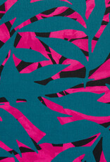 Viscose  Elodie petrol fuchsia