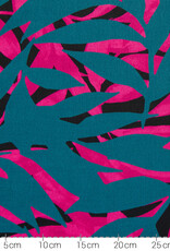 Viscose  Elodie petrol fuchsia