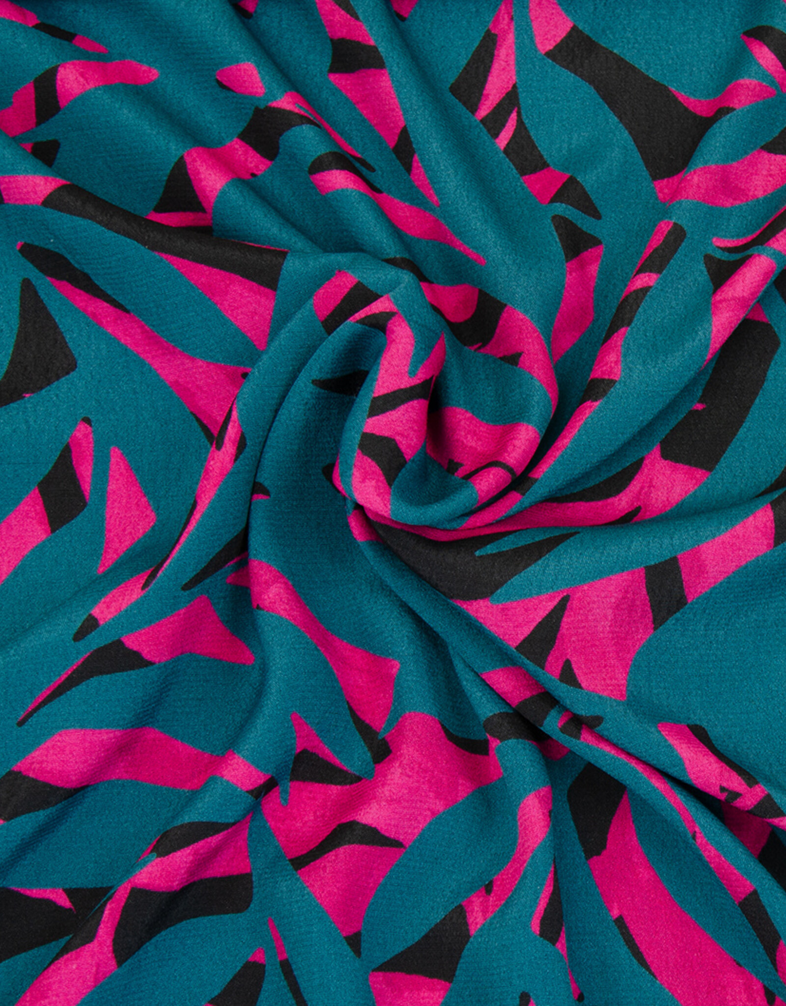 Viscose  Elodie petrol fuchsia