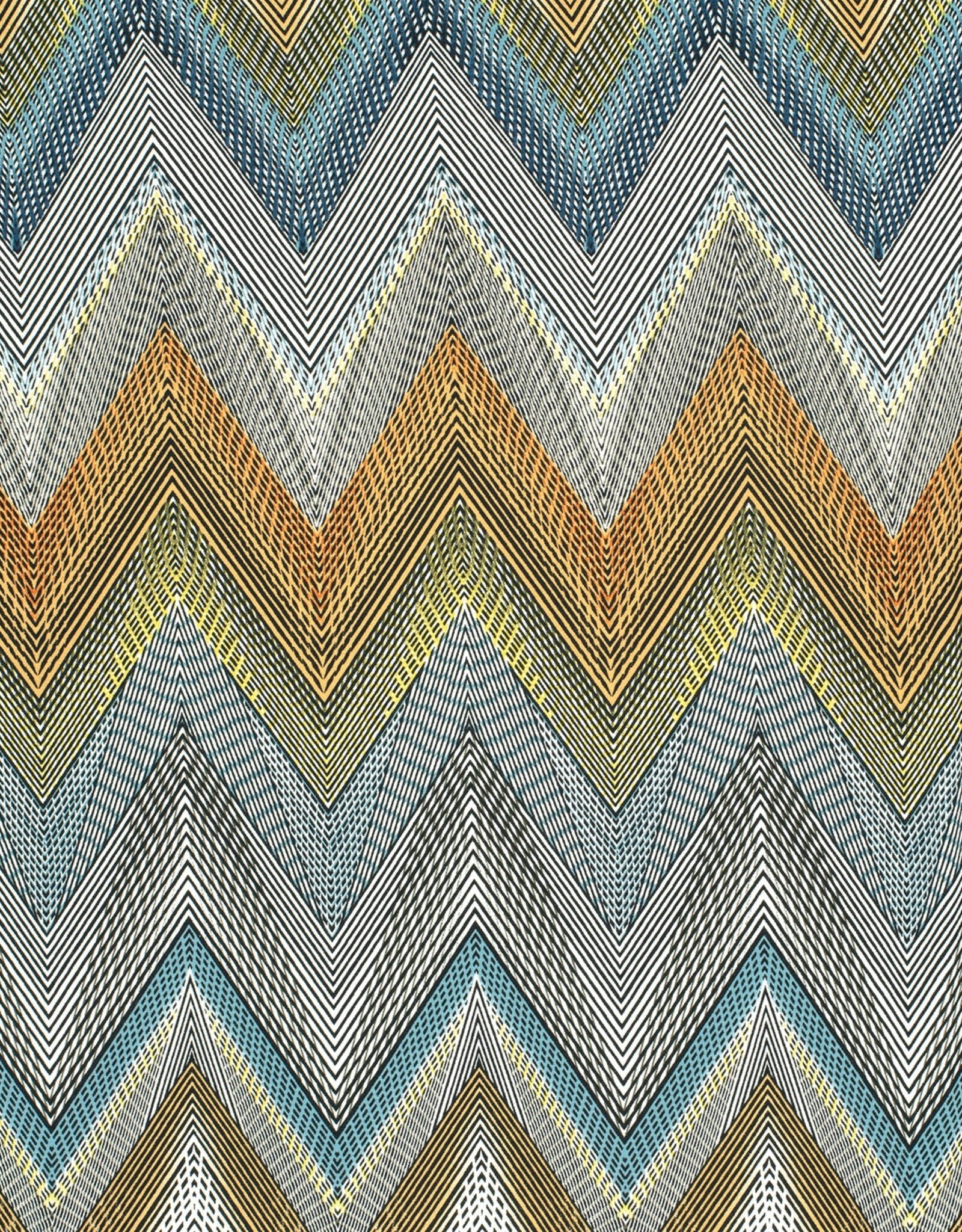 Viscose jersey  missoni geel-groen