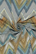 Viscose jersey  missoni geel-groen Viscose jersey  missoni geel-groen