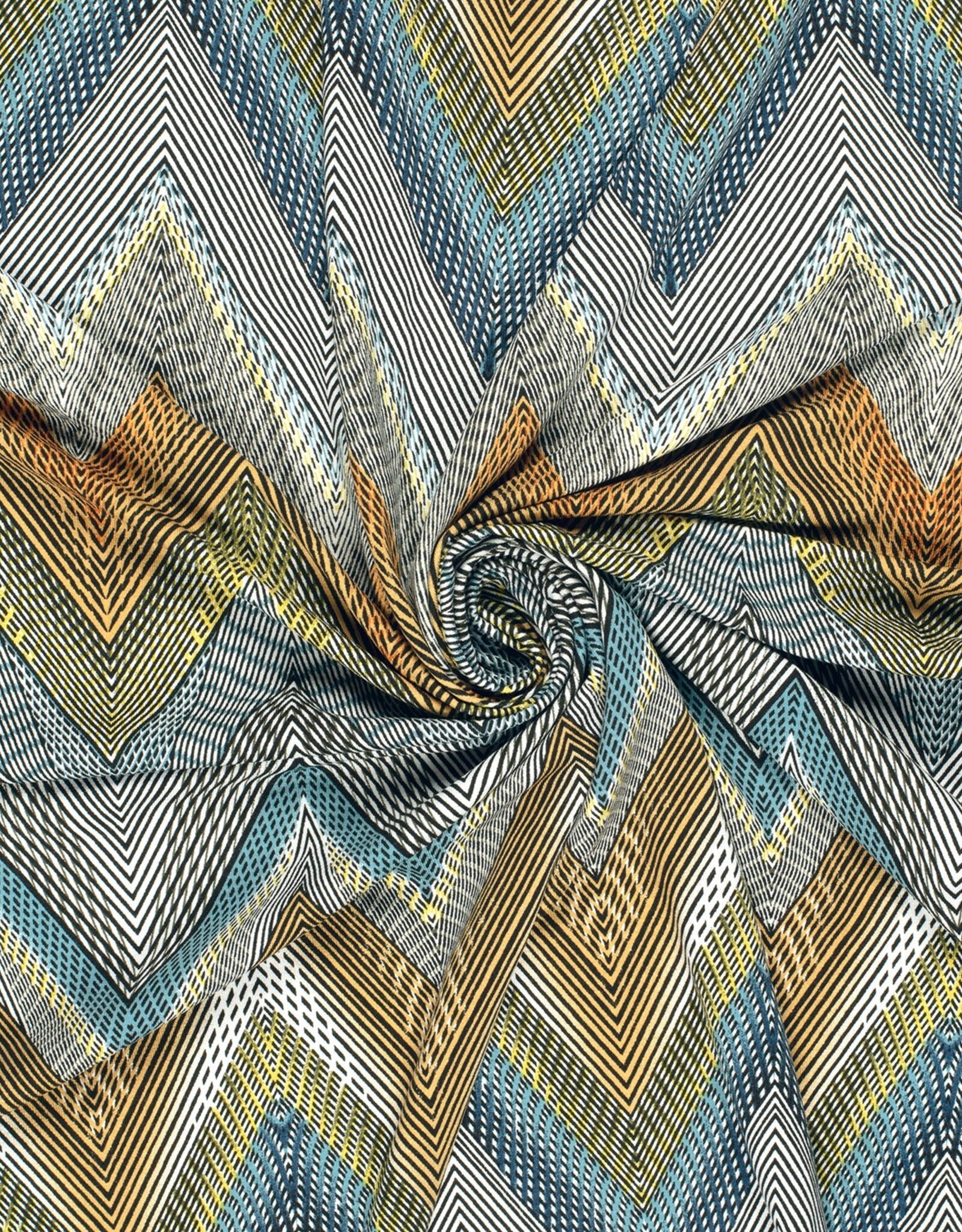 Viscose jersey  missoni geel-groen