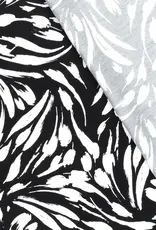Viscose crepe abstract zwart wit Viscose crepe abstract zwart wit
