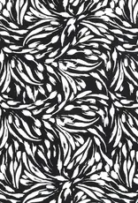 Viscose crepe abstract zwart wit Viscose crepe abstract zwart wit