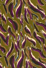 Viscose abstracte vegen kaki groen Viscose abstracte vegen kaki groen