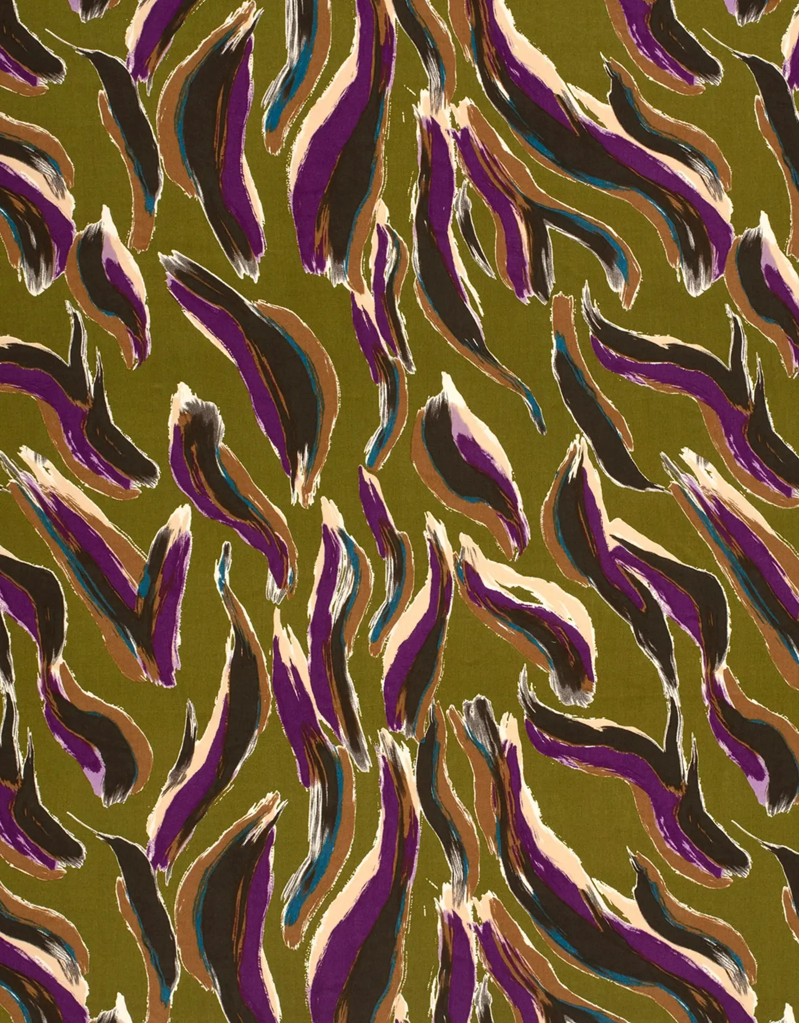 Viscose abstracte vegen kaki groen