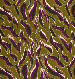 Viscose abstracte vegen kaki groen