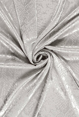 Jacquard satijn dierenprint zilver