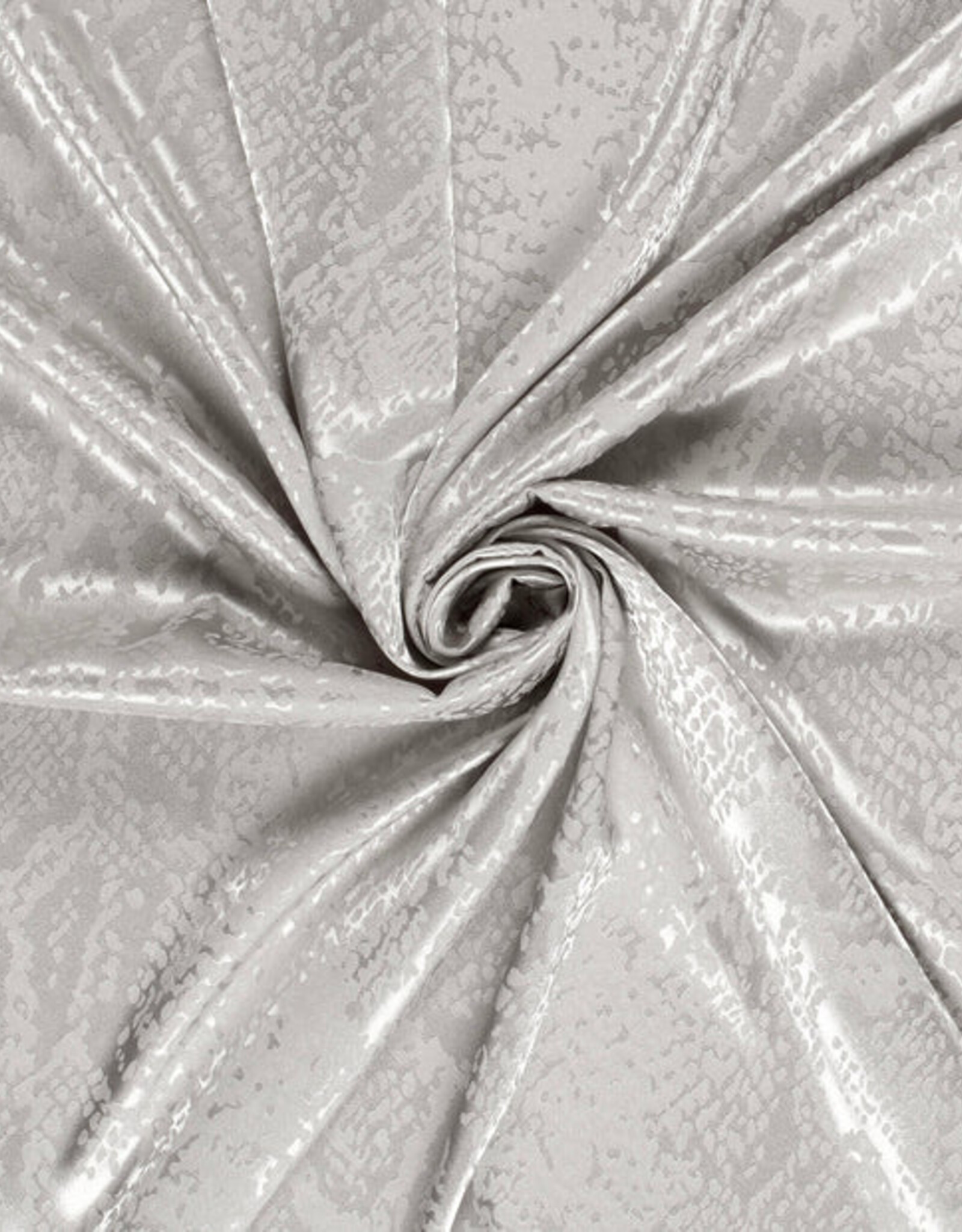 Jacquard satijn dierenprint zilver