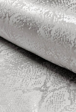 Jacquard satijn dierenprint zilver