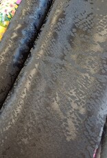 Jacquard satijn dierenprint zwart