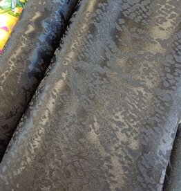 Jacquard satijn dierenprint zwart