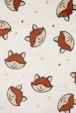 Knuffel fleece dubbelzijdig vosjes gebroken wit Knuffel fleece dubbelzijdig vosjes gebroken wit