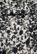 Viscose satijn ecru  bloemen