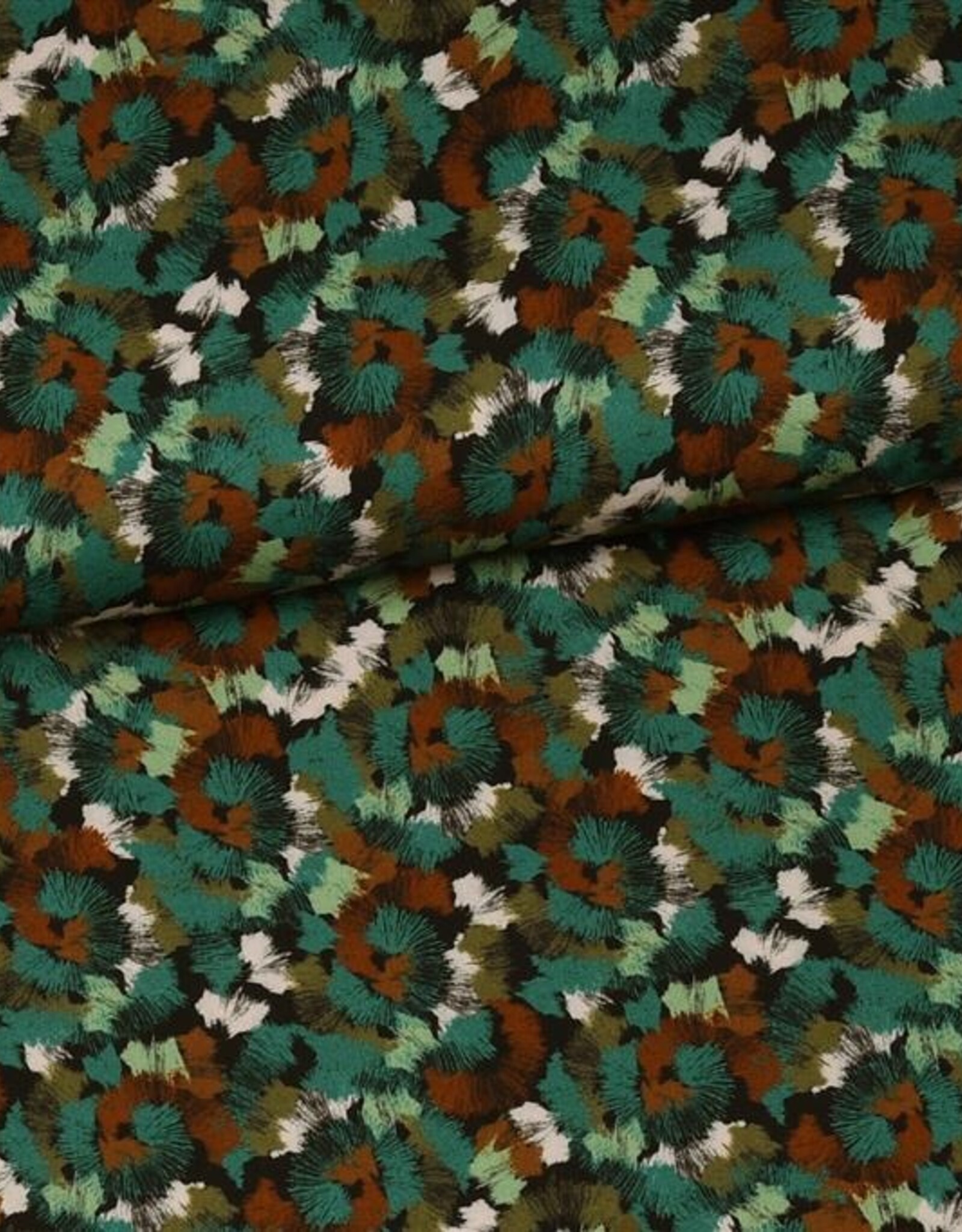 Viscose penseelstreken groen