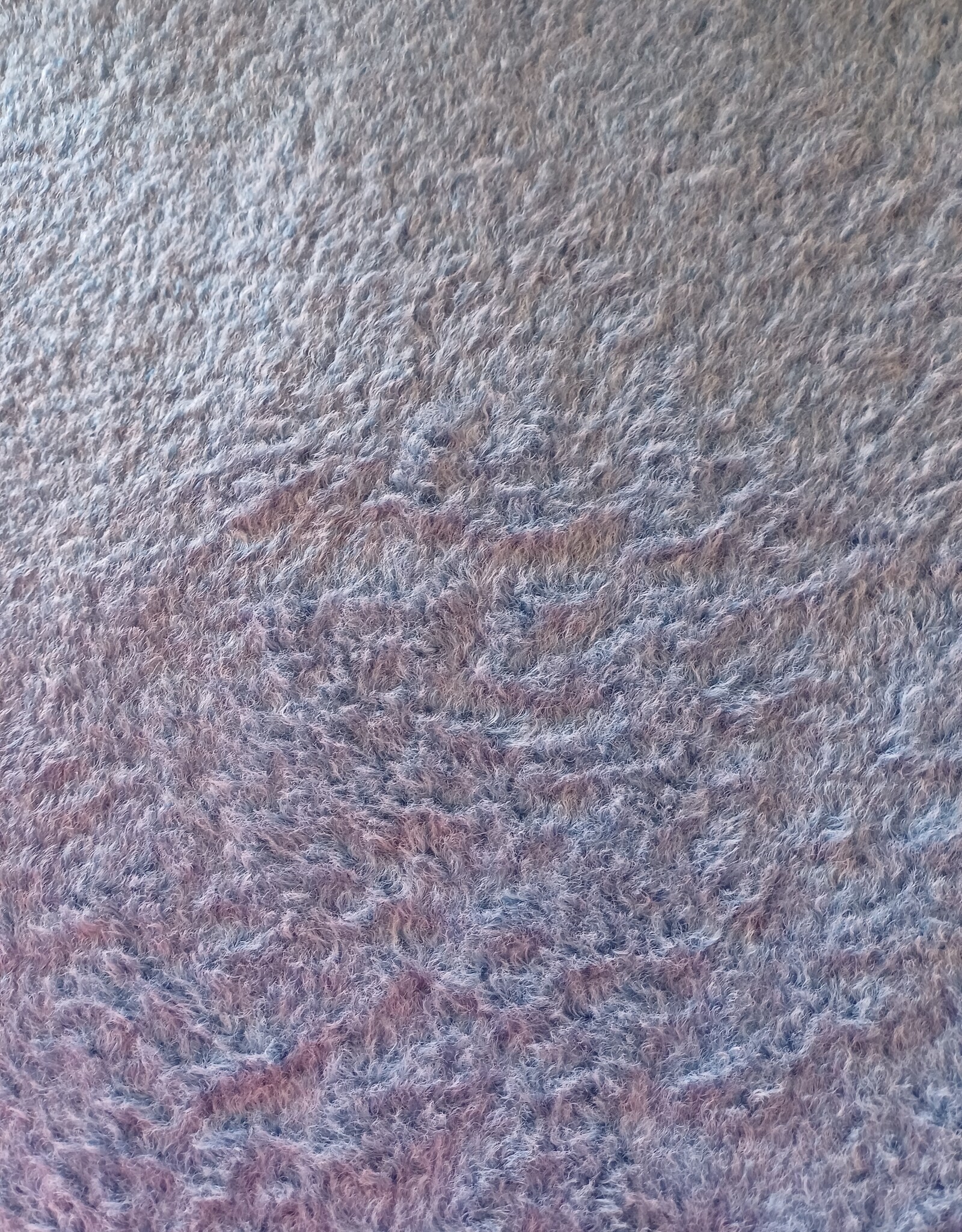 Mantelstof When the snow starts to fall blauw