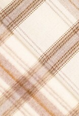 Mantelstof geruit wol creme beige Mantelstof geruit wol creme beige
