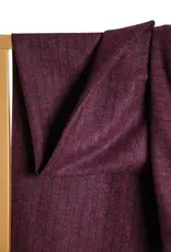 Wol tweed structuur lijnen fuchsia - atelier jupe