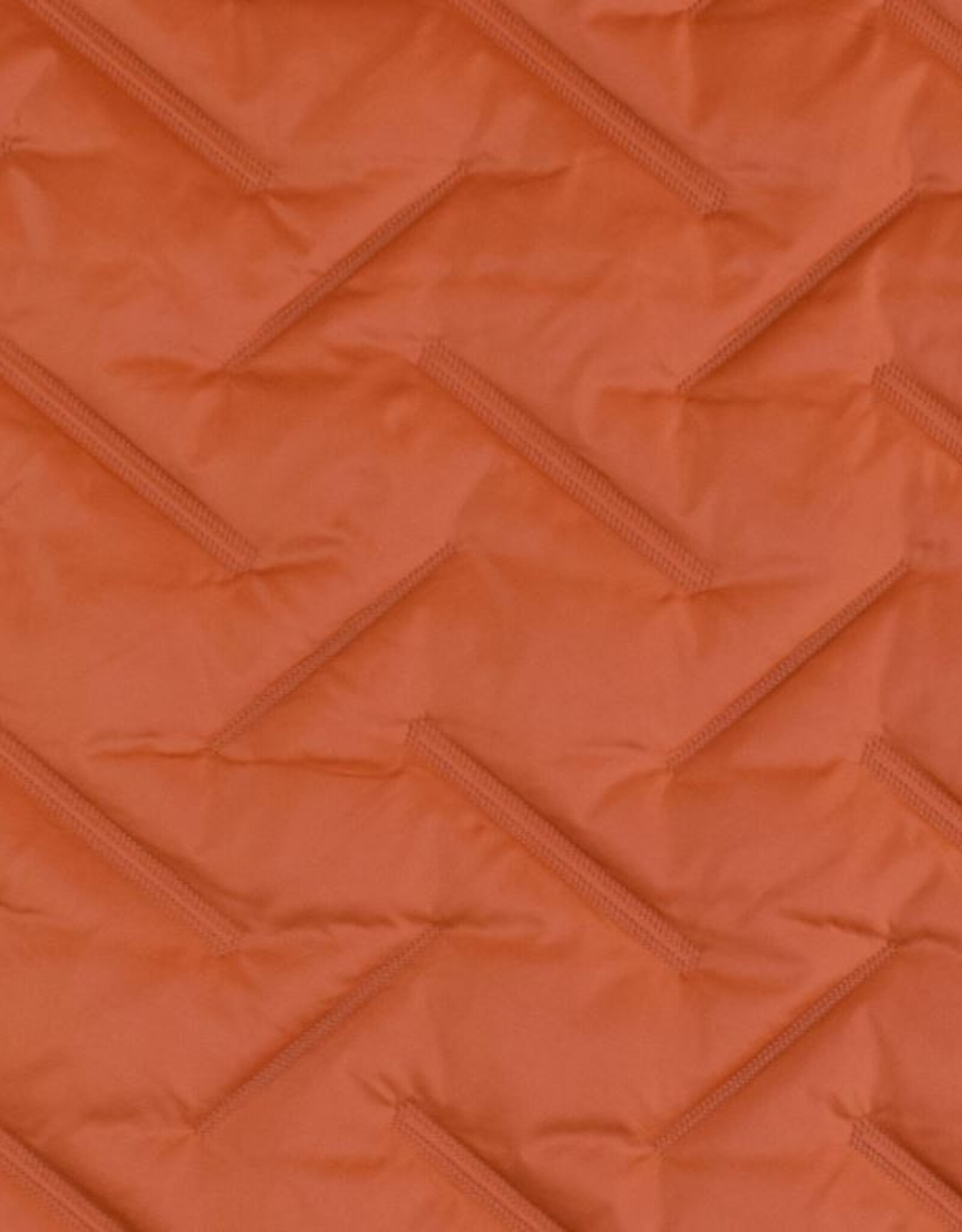 Stepper gestreept matelassé dubbelzijdig glanzend oranje roest