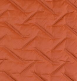 Stepper gestreept matelassé dubbelzijdig glanzend oranje roest