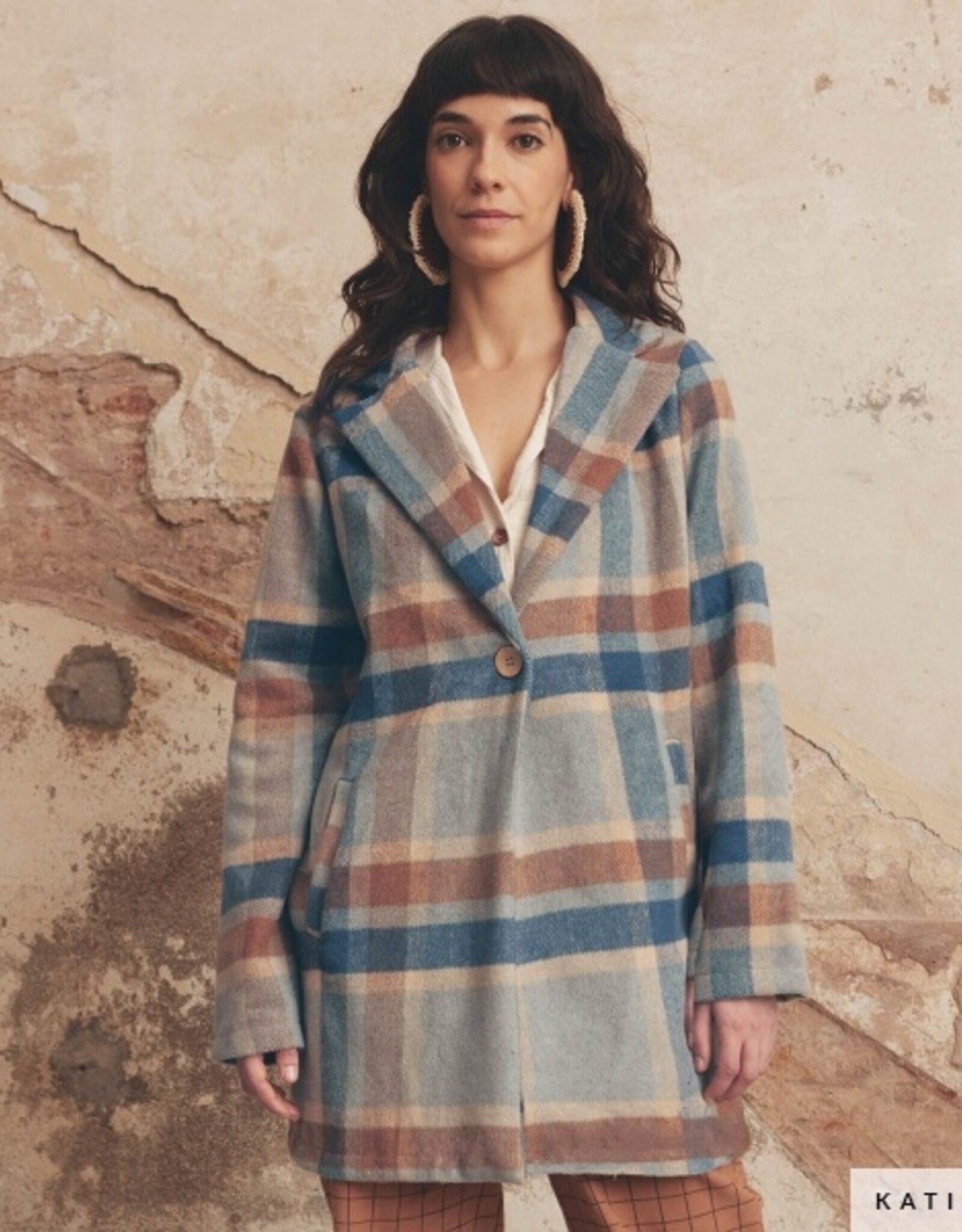 Katia Fabrics Flannel Vichy Big Blue