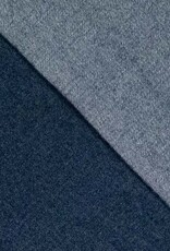 Raw denim (ongewassen jeans) recycled cotton dark blue