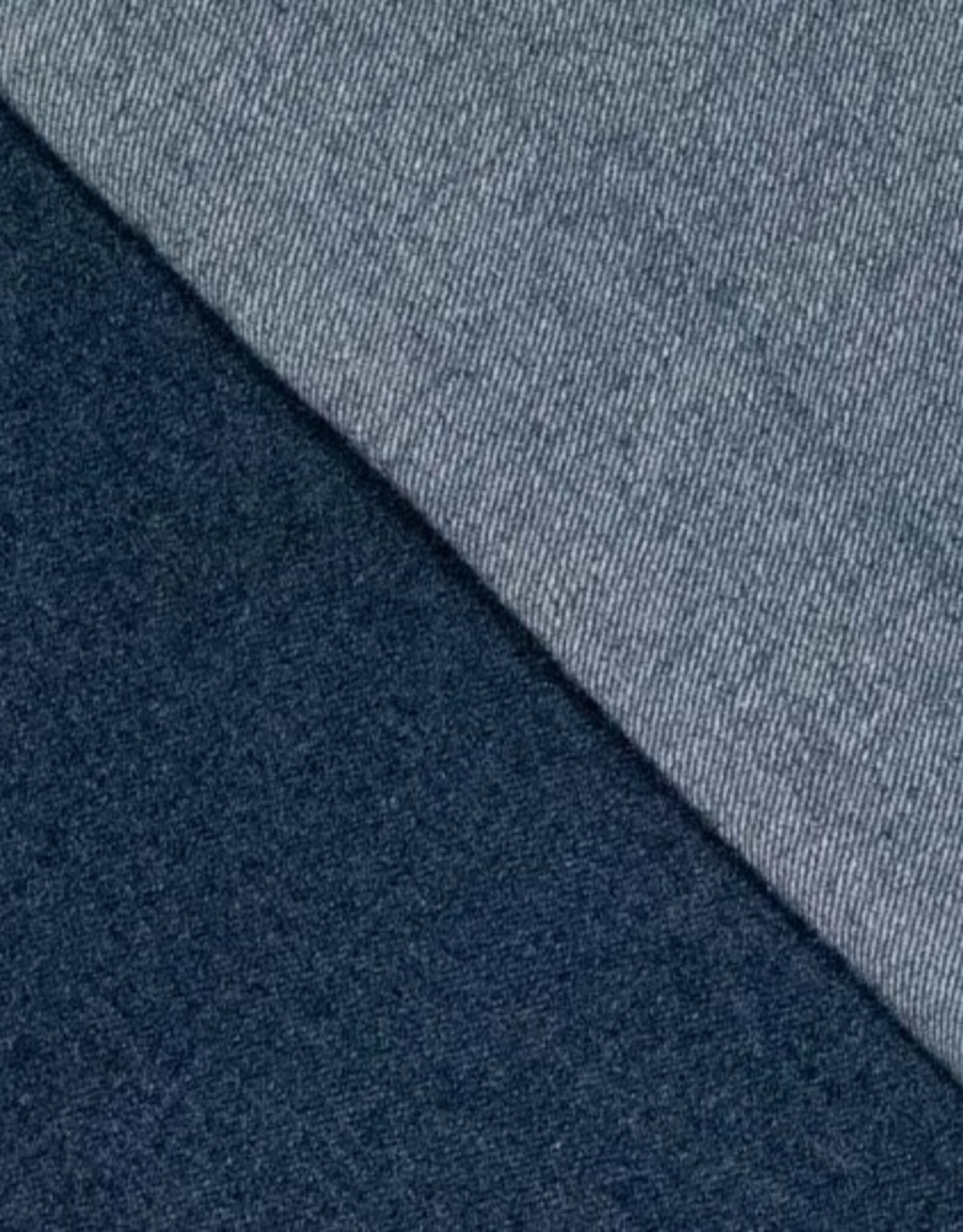 Raw denim (ongewassen jeans) recycled cotton dark blue