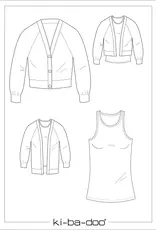 Patroon Lene en Fee top en cardigan