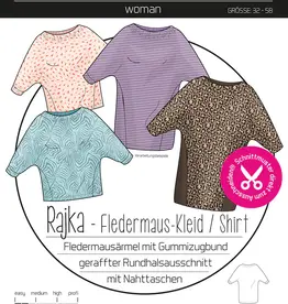 Ki-ba-doo Patroon Rajka vleermuis kleed, shirt
