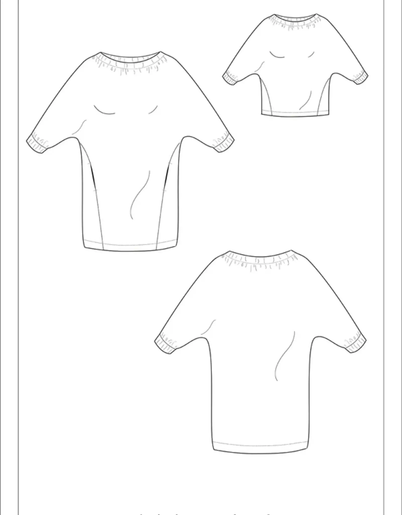 Patroon Rajka vleermuis kleed, shirt