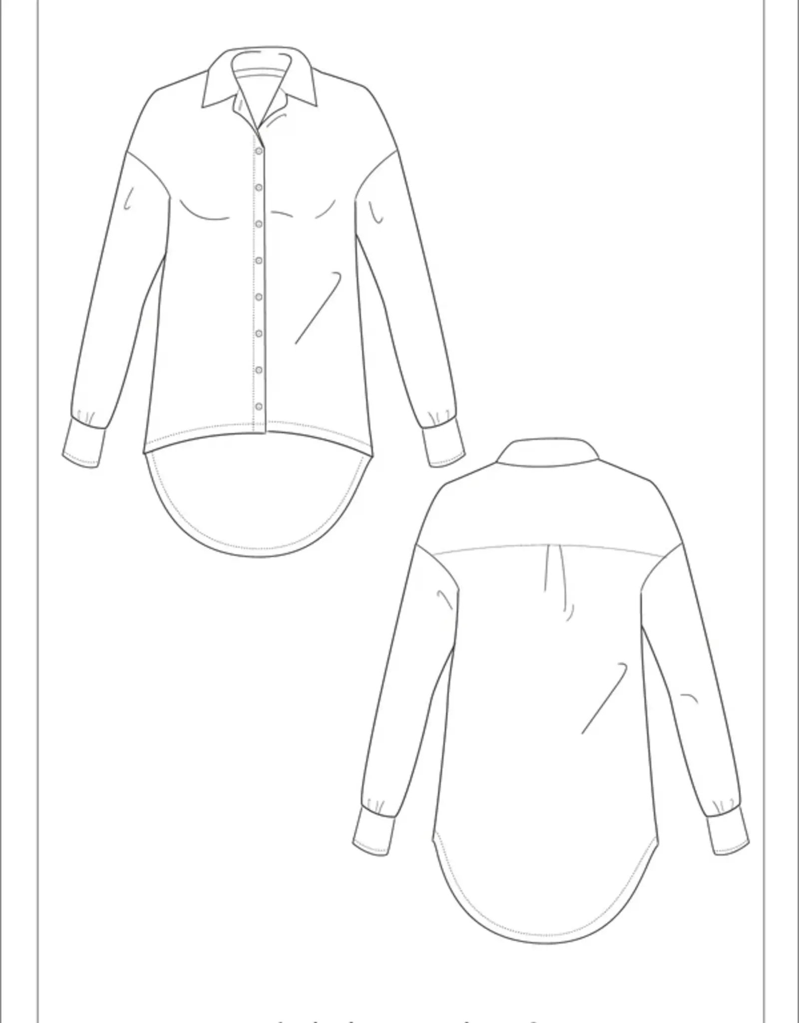 Patroon Boyfriend hemdblouse