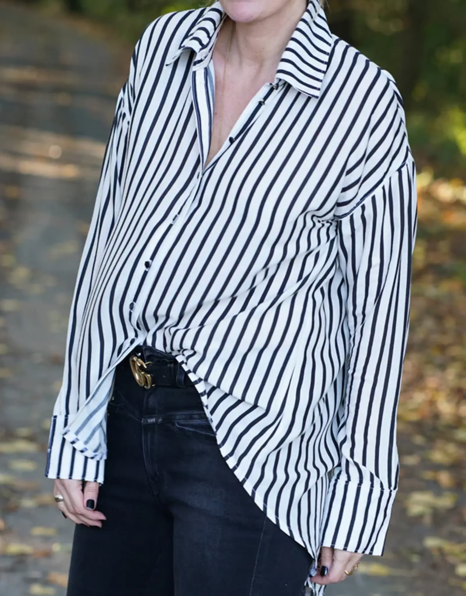 Patroon Boyfriend hemdblouse