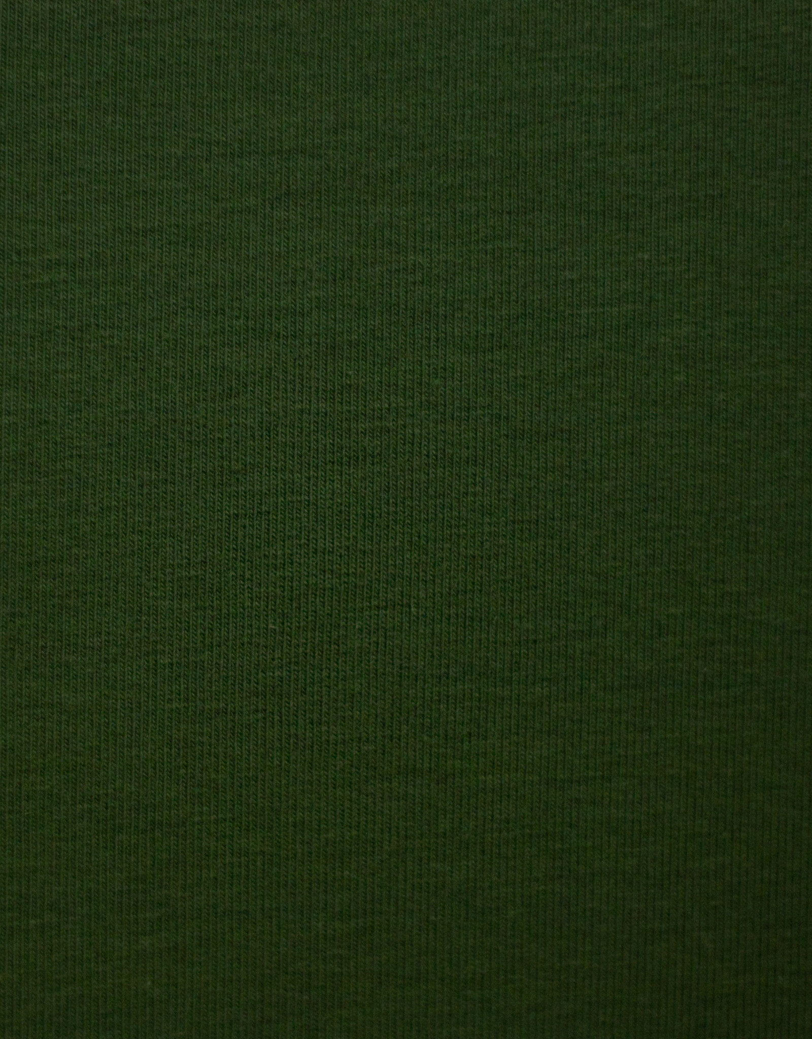 Jersey katoen  uni olijfgroen