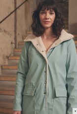 Gecoat regenjasstof  grijsblauw Gecoat regenjasstof  grijsblauw