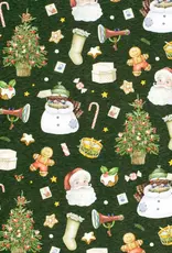 Jogging donker groen vintage kerst