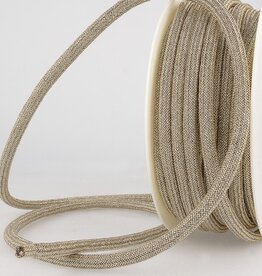 Metallic rond koord zacht goud 7MM