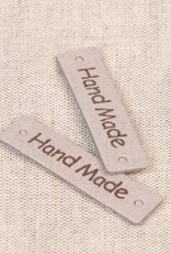 Stoffenschuur selectie Label hand made grijs 8 stuks