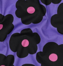 Poplin Big flower purple - Nerida