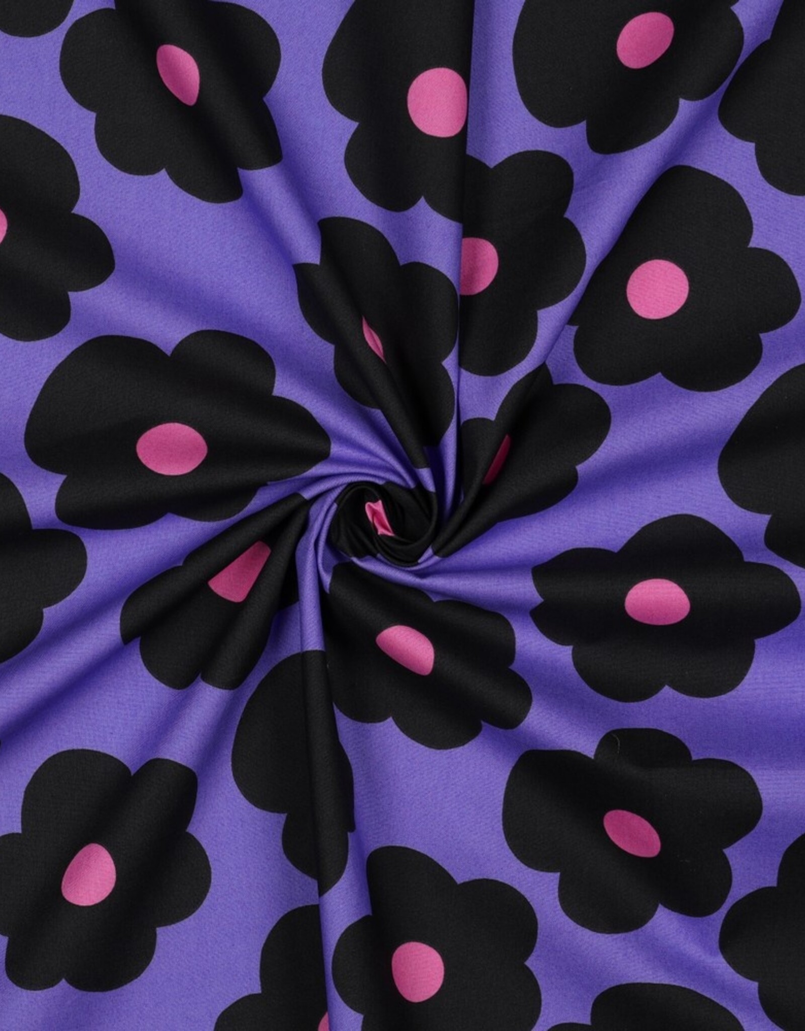 Poplin Big flower purple - Nerida