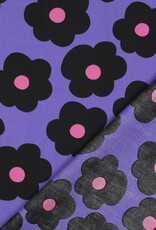 Poplin Big flower purple - Nerida