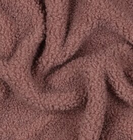 Stoffenschuur selectie Teddy fleece boucle dubbelzijdige blush