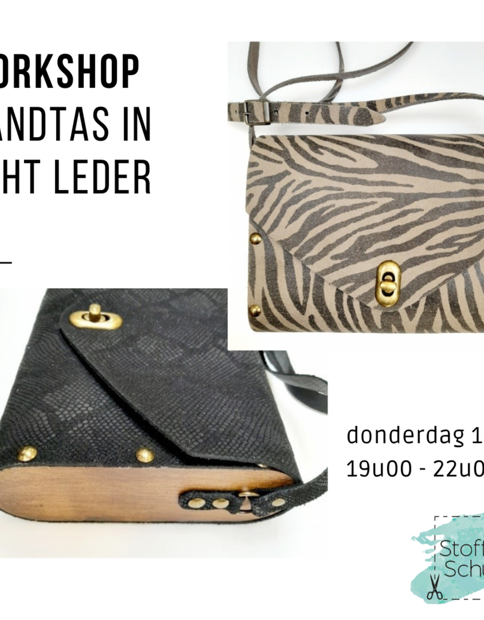 workshop Workshop  handtas in echt leder 18/12  (via betaallink) vanaf 100€