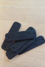 Label handmade limited edition leder goud 5 stuks