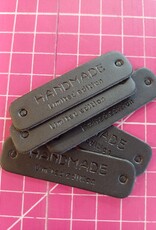 Label handmade limited edition leder goud 5 stuks