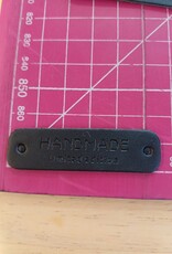 Label handmade limited edition leder goud 5 stuks