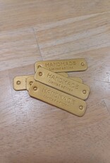 Label handmade limited edition leder zwart 5 stuks