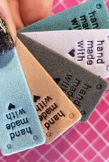 Label handmade with love leder pastel set 5 stuks